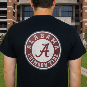 Albama Crimson T-shirt Black Pocket Tee