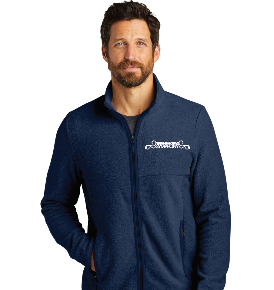 Full Zip Fleece Jacket Mens Navy