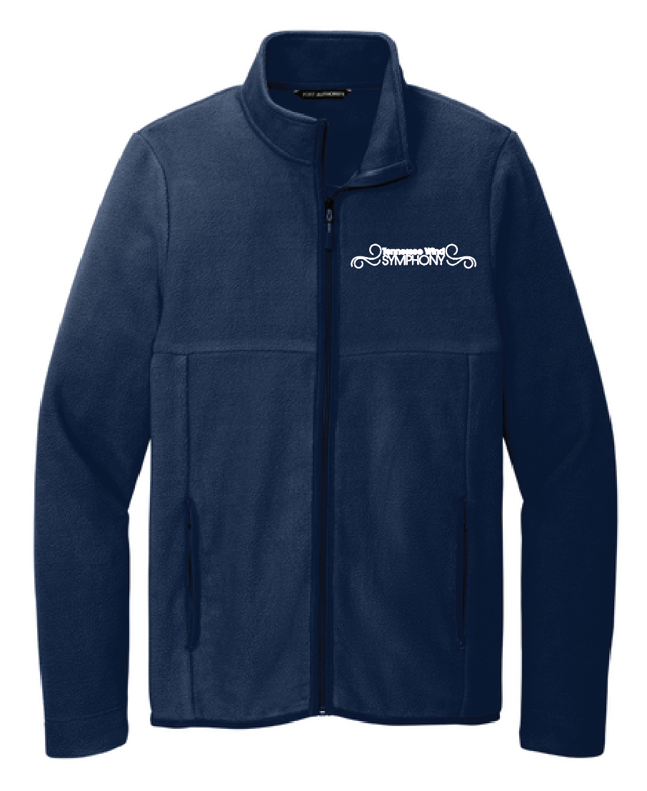 Full Zip Fleece Jacket Mens Navy