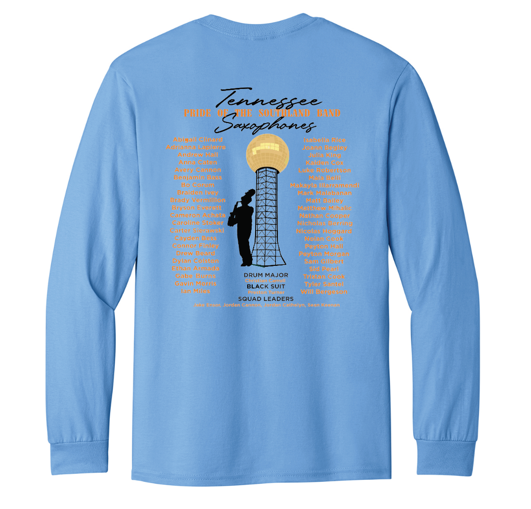 Saxophone Lt Blue Long Sleeve