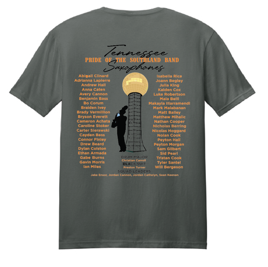Saxophone Charcoal T-shirt