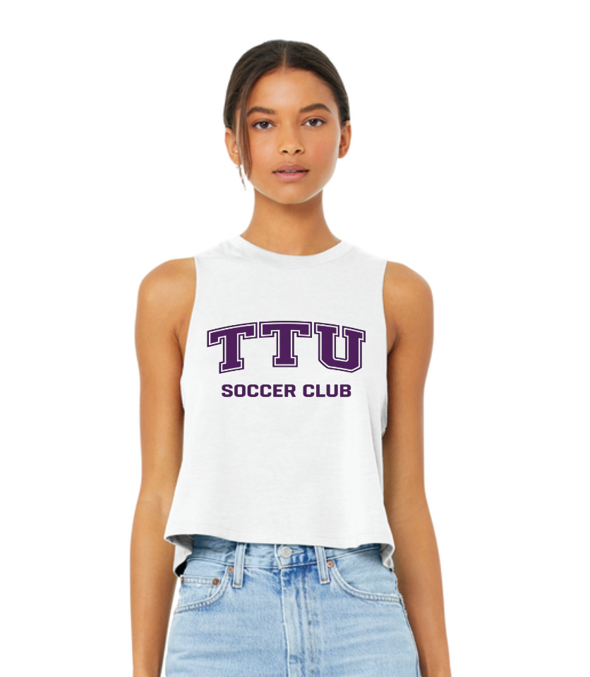 BELLA+CANVAS Racerback Cropped Tank BC6682 - White