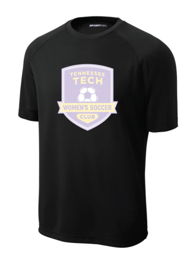 TTU Soccer T473 Sport-Tek Short Sleeve Raglan T-Shirt Black
