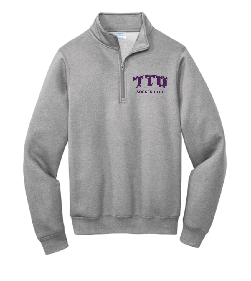 TTU Soccer PC78Q 1/4-Zip Pullover Sweatshirt Athletic Heather